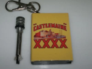Castlemaine XXXX Custom Match Survival Flint Cigarette Lighter Fire Key Ring 4X - Picture 1 of 2