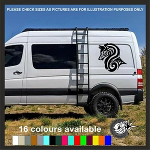 Large Tribal Wolf SeaVinyl Sticker Camper Van Motorhome Decal Mountain wall - Picture 1 of 4