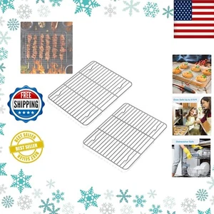 2pk Estantes de refrigeración de acero inoxidable para cocinar y hornear horno-seguros - 9,4" x 11,7" - Imagen 1 de 9