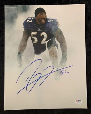 Ray Lewis Baltimore Ravens Coming Thru Tunnel HOF Signed Photo 11x14 PSA DNA COA - Image 1 of 4