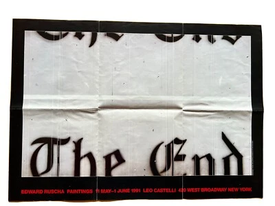 Edward Ruscha: Paintings (The End), 1991. Castelli Exhibition Poster - Image 1 of 4