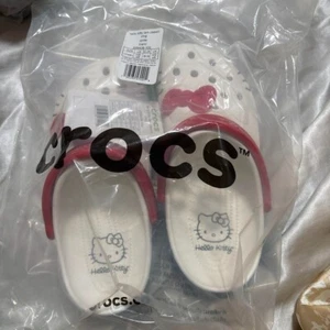 White and red clog sandals with Hello Kitty design, 50th anniversary model - Picture 1 of 4