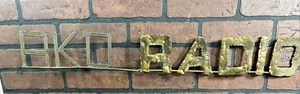 RKO RADIO Radio Keith Orpheum Vintage Brass Sign - Picture 1 of 17