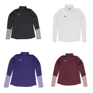 New Under Armour Locker Half Zip Training Top Women's Long Sleeve Athletic Tee - Picture 1 of 20