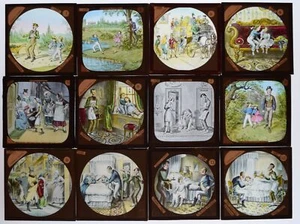 Gretna Green - Set Of 12 Hand Tinted Colour Glass Lantern Slides - Picture 1 of 1