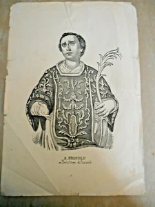 Pozzuoli  . S.Procolo - Litografia Popolare fine 900. - Foto 1 di 2