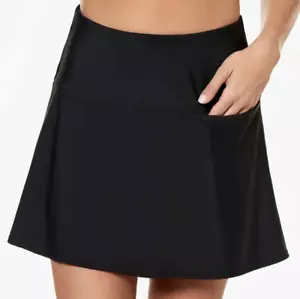 NEU Miraclesuit Größe 14 Bauchweg schwarz Fit & Flare Flair Schwimmen Rock Tasche - Bild 1 von 13