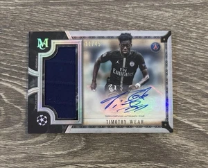 Timothy Weah 2018-19 Topps Museum Collection UEFA Autograph Jumbo Relics /45 - Picture 1 of 6