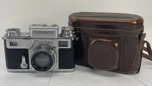 Vintage Zeiss Ikon Contax IIIa Rangefinder Sonnar Film Camera w/ Case Untested - Picture 1 of 9