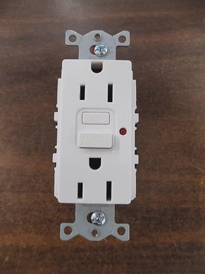 Lutron SCR-15-GFCI-SW Satin Colors 15A GFCI Electrical Socket Receptacle - Image 1 of 4