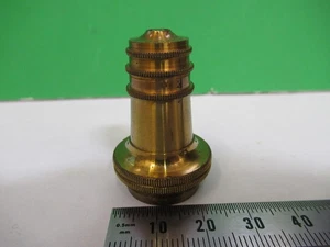 ANTIQUE BRASS OBJECTIVE CARL ZEISS 1900's RARE OPTICS MICROSCOPE PART F3-B-18 - Picture 1 of 11