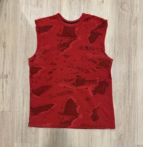 Y2K Grunge Volcom Waffle Knit AOP Skull Cut Off Tank Top Men’s Size XL - Picture 1 of 13