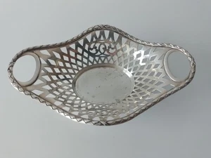 Snackschale, 800er Sterlingsilber, Echtheitsstempel, Deutschland, Antik. - Bild 1 von 12