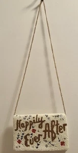 Happily Ever After Beaded Clutch Bride Wedding Shower Handbag Purse Shoulder bag - Picture 1 of 20