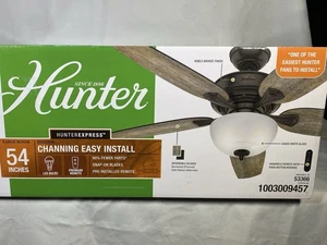 Hunter Channing 54" Express Indoor Reversible Blades(Color) Ceiling Fan 53366 - Picture 1 of 5