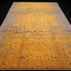 Orient Teppich Täbriz 343 X 232 CM Tabriz Oro Viola Persiano Fatto A Mano - Foto 1 di 18