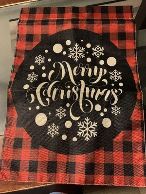 Red Buffalo Plaid Christmas Throw Pillow Cover Holiday Decorations 18x12  - Image 1 of 3