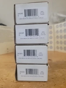 2024 D Year Set 4x$100 US Innovation $1 Illinois, Alabama, Maine, Missouri - Bild 1 von 3