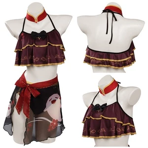 Anime HUTAO Cosplay Costume Swimsuit Halloween Carnival Bikini Sexy Top+Shorts - Picture 1 of 12