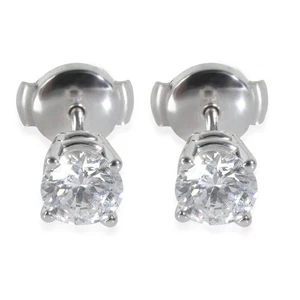 Pendientes De Diamante Cultivado En Oro Blanco De 18K 1.00 Ctw. - Imagen 1 de 3