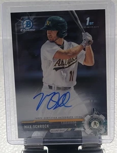 2017 Topps Bowman Chrome Max Schrock 1. Bowman Autogramm! - Bild 1 von 2