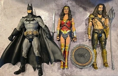 DC Comics Multiverse Lot Of 3: Wonder Woman, Arkham Batman & Aquaman 6" Figures - Image 1 of 4