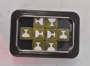 Trench Crusade Cult Of The Black Grail Dice Set 8 Piece Kit Yellow Pus Colored - Picture 1 of 5