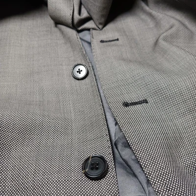 Tiglio Luxe Novello Wool Gray Birdseye Sport Coat Mens 46L Lanificio Italy - Image 1 of 4