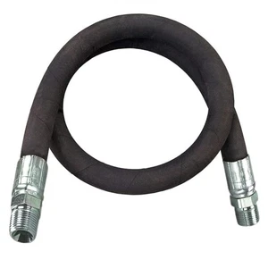 1/2" x 24" Hydraulic Hose Assembly - Male x Male NPTF Pipe Thread Fittings Crimp - Picture 1 of 4