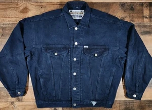 Vintage Guess Jeansjacke Herren mittelblau Georges Marciano 90er Jeansmantel USA - Bild 1 von 19
