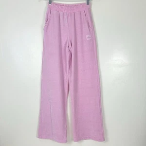 Pantalones Chalet Alo Yoga Chenille Cintura Alta Pierna Ancha Talla XXS Rosa Ciruela Azúcar - Imagen 1 de 8