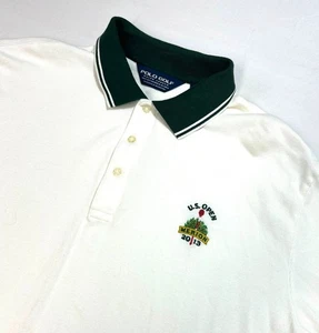 Ralph Lauren Poloshirt Baumwolle Strick Kurzarm Weiß 2013 US Open Herren XL - Bild 1 von 7