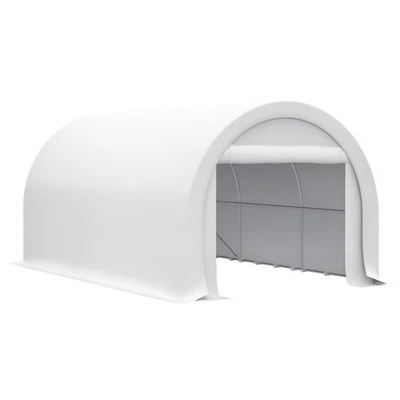 Outsunny 10' x 16' Carport Storage Tent Anti-UV PE Portable Garage, White