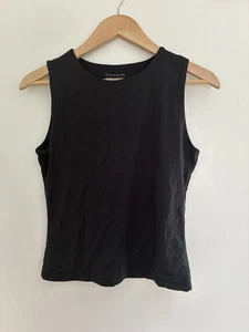 Tahari Modern Essentials Women's Solid Black Lined Nylon Sleeveless Tank Top S - Picture 1 of 4