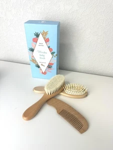 Tokcom Baby/Toddler Hairbrush Set with soft Goat bristles - Picture 1 of 8