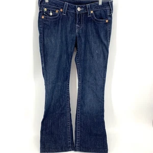 TRUE RELIGION Classic Hi Rise Blue Dark Wash Jeans Size 28 Hemmed - Picture 1 of 10