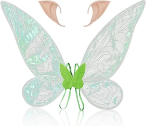 Schmetterling Kostüm Damen, Karneval Kostüm Damen, Feenflügel mit Elfenohren, Er - Bild 1 von 7