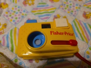 1993 Fisher Price Kamera #2077 gelb Pop-up Blitz Tier Dias - Bild 1 von 4