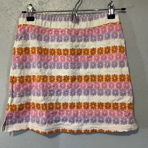 L*Space Best Buds Skirt Floral Mini Purple Pink Orange White Small Swim Cover - Picture 1 of 9