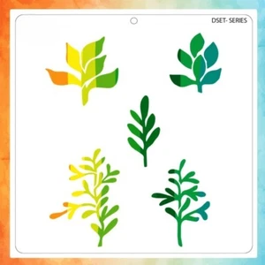 Leaves Design Stencils Reusable DIY Stencil Glass Canvas Wall 6 x 6 Inch, Pack 1 - Picture 1 of 5