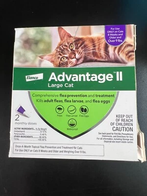 Tratamiento antipulgas Advantage II para gatos grandes de más de 9 libras paquete de 2 2512 Foto 1 de 4