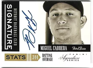 Tarjeta de autógrafo automática Miguel Cabrera 2012 serie Panini #14/25! - Imagen 1 de 1