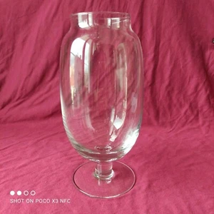 ALTE BLUMENVASE HYAZINTHE AUS MUNDGEBLASENEM GLAS HÖHE 22,5 CM - Bild 1 von 5