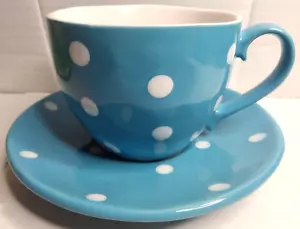 Maxwell & Williams 'Sprinkle Sky Blue' Ceramic Tea Cup & Saucer - Bild 1 von 8