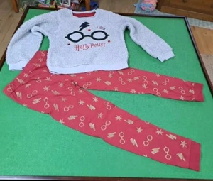 Harry Potter Fleece Pyjamas Kids Age 7-8 Years Nutmeg - Picture 1 of 6