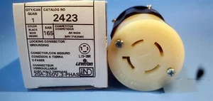 Leviton 2423 Buchse Verriegelung Erdungsstecker Stecker 20A 250V 3Ph. 4 Draht - Bild 1 von 3