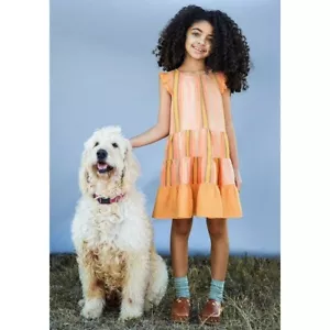 Matilda Jane Orange Creamsicle Dress for Girls Size 8 - Picture 1 of 4