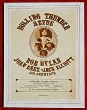 BOB DYLAN - CONCERT TOUR SERIES - Card #12 - ROLLING THUNDER REVUE