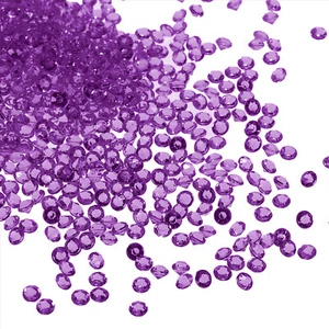 6000Pcs Acrylic Wedding Diamonds 4mm Table Crystals Confetti Dark Purple - Picture 1 of 7