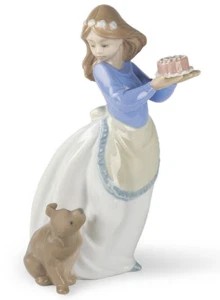 NAO BY LLADRO PUPPY'S BIRTHDAY GIRL #1045 BRAND NIB CAKE PUPPY DOG SAVE$ F/SH - Picture 1 of 1